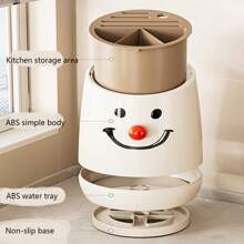 Highly Attractive 360° Rotating Knife Rack, Multifunctional Kitchen Countertop Large Capacity Knife & Chopstick Holder - Multicolor - View 2