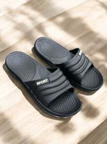 5 Pzas dalias marca Sport NEGRO para caballero, sandalias de EVA para caballero, sandalias precio de fabrica - Negro - Ver 2