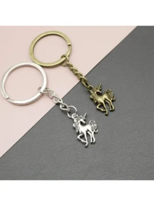 1pc Silver Fashion Bicycle & Lightning Bolt Couple's Key Chain, Backpack Pendant For Party/Gathering - Multicolor - View 4