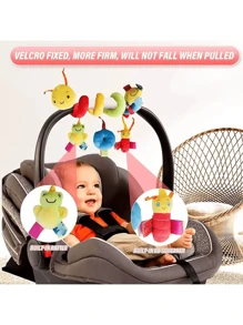Baby Stroller Hanging Toy, Cartoon Insect Rattle, Safe Plush Spiral Toy, Suitable For Boys And Girls. - Yellow - View 3