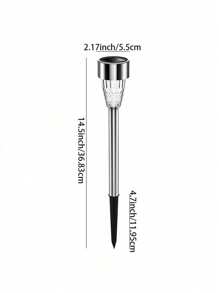 12/10/5Pcs T55 Solar-Powered Stainless Steel Lawn Lights, Outdoor Waterproof LED Ground Lights, Garden Atmosphere Decorative Landscape Lights, Suitable For Halloween Thanksgiving Home Decor Yard Path Decor, Party Decorative Lights, Festival Path Lighting, Family Gathering Events, Travel Camping