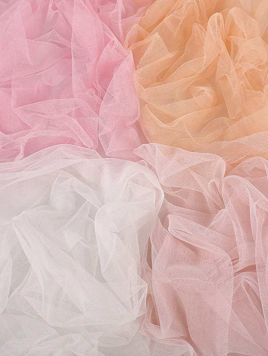 1pc High Density Hexagonal Mesh Net Fabric, Suitable For Mosquito Net, Window Screen, Tulle Dress, Lightweight Sheer Fabric - Multicolor - View 1