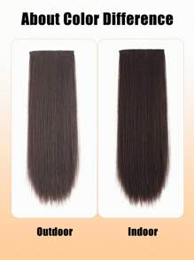 Synthetic Fiber Clip-In Hair Extensions, Invisible Root Hair Topper, Straight Clip-In Wig, Top Hair Volumizing Pad, Hair Density Increase, Unisex, Easy To Use - Multicolor - View 9