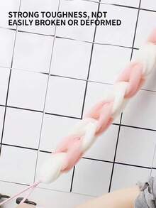 1条特大号丝瓜络浴巾，柔软网状去角质背部按摩器，强力去角质沐浴巾 - 彩色 - 查看 3