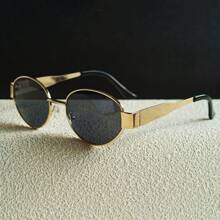 2 peças Óculos de Moda Feminina com Lentes PC em Formato Oval - Estilo Y2K, Adequado para Praia, Férias e Uso Casual, Verão, Praia, Ao Ar Livre, Viagem