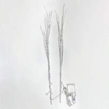 1 White Birch Branch Lamp, Tree Shaped Decorative Lamp, Fairy Lamp, Bright Willow Branch Home, Bedroom, Fireplace, Indoor And Outdoor Decoration