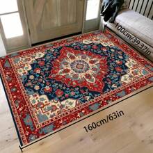 [Crystal Velvet 700g/㎡ Dotted Bottom 5mm Thick] 1 Pc Bohemian Style Area Rug, Solid Color Carpet, Soft Non-Slip Washable Rug For Indoor Outdoor Living Room Bedroom Kitchen Office Home Decor Corridor Runner Back To School