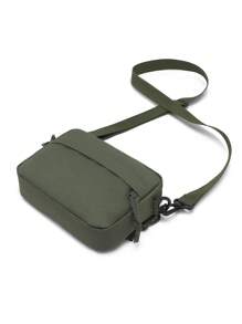 peach tree 1 件简约纯色小方包，休闲百搭男士轻便防水尼龙迷你单肩包，桃树品牌 - 綠色 - 查看 9