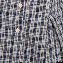 Women's Short Sleeve Plaid Button Down Shirt Button Up Blouses Casual Summer Tops Streetwear For Casual Daily - Navy Blue - View 7