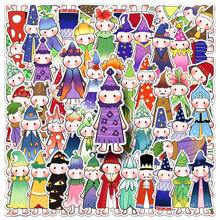 50 张有趣可爱奇怪的小娃娃贴纸，适用于笔记本电脑、水瓶、日记本、手提箱、汽车、衣柜和其他 DIY 装饰贴纸 - 彩色 - 查看 4