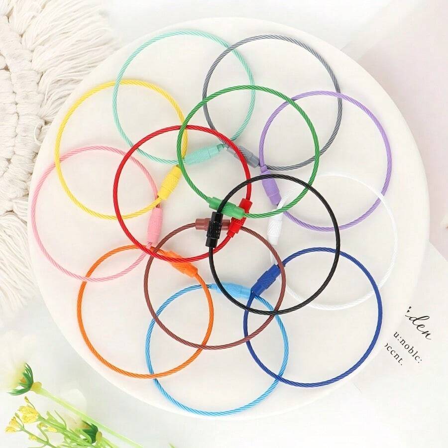 The Randomly Colored Stainless Steel Wire Key Tag Clip Durable And Easy ...