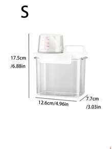 1 pièce Boîte de rangement pour poudre à lessive, utilisée pour stocker la poudre détergente, la poudre de savon, le conteneur de détergent liquide, pour un usage domestique
