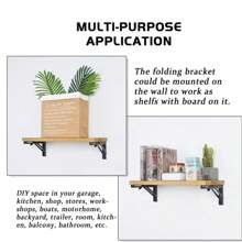 2 pièces Support de tablette métallique triangulaire pliable robuste, supports de tablette muraux DIY, économise l'espace du plan de travail et du bureau
