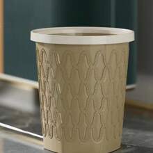 1pc 24.5*26.5/26.5*29.5cm 卡其色/灰色/米色大容量垃圾桶，適用於廚房廁所學生宿舍辦公室，顏色隨機發貨