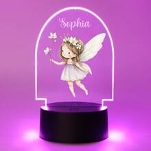 1 szt. Spersonalizowana nazwa akwarela magiczne fioletowe wróżki kreatywny prezent 3D iluzja światła lampka nocna LED ciepłe światło prezent urodzinowy prezent świąteczny dekoracja lampka biurkowa lampka nocna. Prezent dla dziewczyny prezent na ukończenie szkoły, wielofunkcyjny, regulowany, trwały, ozdobny, wielokrotnego użytku, wykwintny, uroczy, wysokiej jakości, nowoczesny, kolorowy, słodki, wygodny, stylowy, niestandardowy, spersonalizowany, niepowtarzalny, idealny prezent dla niego, idealny prezent dla niej, chłopaka, dziewczyny, taty, mamy, rodziny, przyjaciół, odświeżenie domu, spersonalizowane rękodzieło, dom i życie, świąteczna atmosfera domu, jesienne odświeżenie domu, dekoracja świąteczna, harmonia w domu