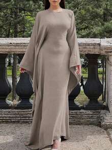 Unadoll Women's Autumn Leisure Outing Festival Date Music Festival Mother's Day Easter Back To School,Christmas, Straight Waist Elegant Robe Dress