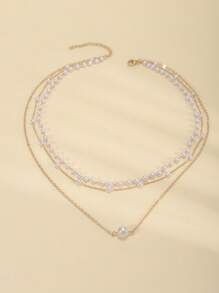 1pc Fashionable & Elegant Faux Pearl Multi-Layer Women Necklace Choker - Multicolor - View 2