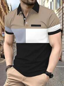 Men's Fashionable Business Casual Short Sleeve Polo Shirts