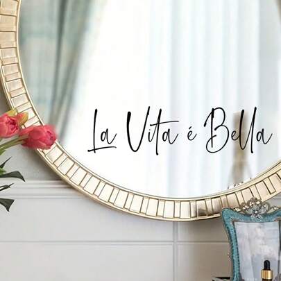 1pc PVC"TE QUIERO SANA BELLA YA ERES"Pep-Talk Art Lettering Mirror Stickers, Waterproof, Removable Decals For Bedroom, Cloakroom & Bathroom Wall Decor & Home Aesthetics Gifts Birthday Graduation Room Decor Home Decor Bathroom Decor Bedroom Decor Room Decoration Stuff Living Room Decor House Decor Home Decor Living Room Wall Art Wall Paper
