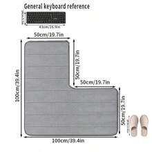 1 件记忆泡沫条纹浴垫，超强吸水，防滑，快干，可水洗，厚实且不褪色，柔软舒适，适用于浴室、卧室、房间装饰家居浴室装饰浴室地毯地毯户外地毯门垫秋季装饰浴室配件返校入口装饰 - 1pc橫條壓花 - 查看 4