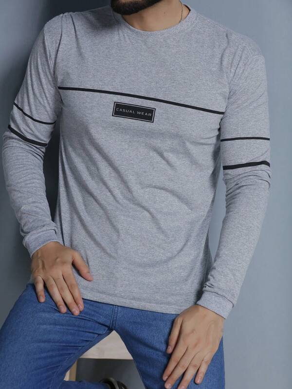 camiseta manga longa Masculino