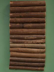 1 szt. Drewniany plac zabaw dla chomika, naturalna drewniana klatka z drabinką i mostem do wspinaczki (należy pamiętać, że grubość może się różnić ze względu na naturalny materiał drewniany)