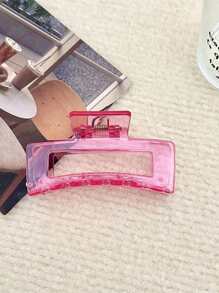 1/6/12pcs, Transparent Rectangular Hair Claw In 12 Candy Colors, Perfect For Daily Wear, Casual Parties, Work Commute, Vacation, Cleaning, Makeup, Clothing And Accessories Matching, Hair Claw Jewelry Clip