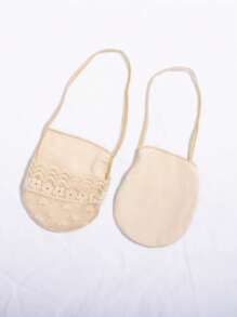 4 Pairs Women Lace Trim Invisible Ankle Socks, Breathable & Comfortable, Suitable For Indoor & Outdoor, Eye-Catching - Multicolor - View 4