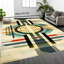 [Plush Velvet 700g/㎡ Latex Backing 5mm Thick] 1pc Bohemian Style Area Rug, Solid Color Carpet, Soft Non-Slip Washable For Living Room Bedroom Kitchen Office, Indoor Outdoor Home Decor Farmhouse Rug, Play Mat Back To School