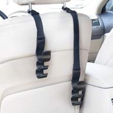 2 piezas Gancho para asiento trasero de coche Gancho multifuncional para reposacabezas de asiento trasero Soporte para paraguas Almacenamiento en el respaldo del asiento Organizador interior - A - Ver 3