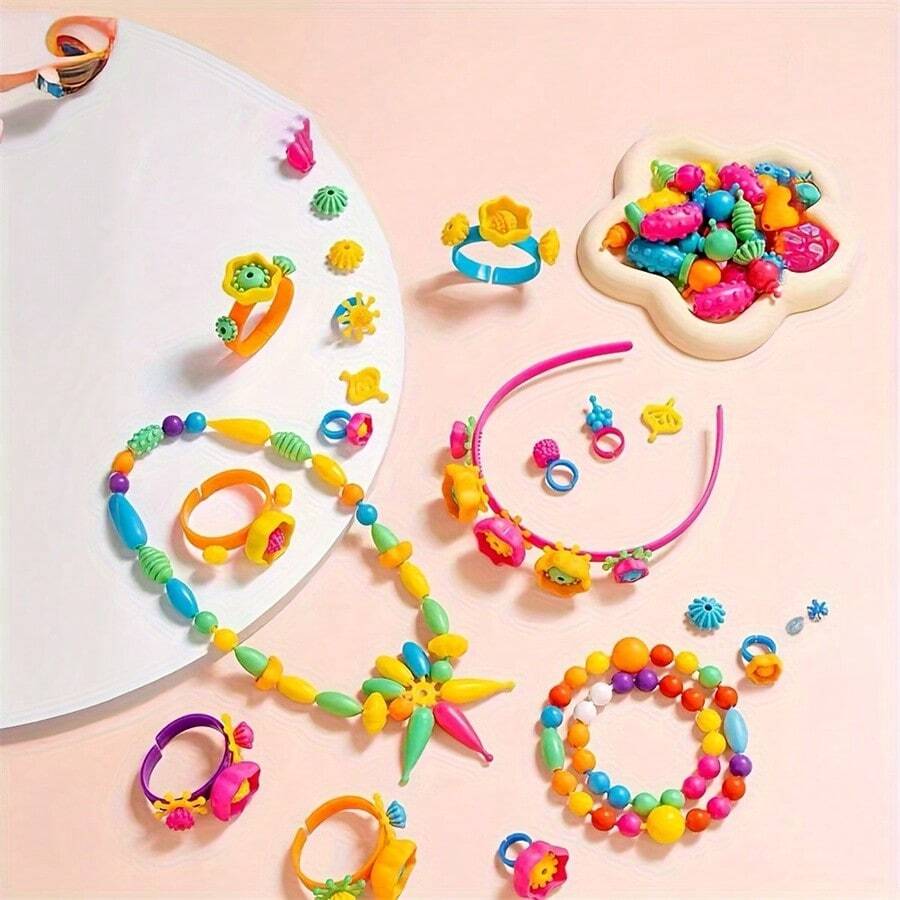 100/200pcs Multi Functional Beads, DIY Handmade Cordless Beads, Bracelets, Necklaces, Rings, Beads,Popular Bead Bracelets And Necklaces
