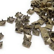 100/200pcs/Pack Metal Spikes Square Studs Rivets Punk Rock Leather Craft Four Claw Rivets On Clothes Shoes Bracelets