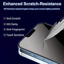 NNBILI 3pcs Tempered Glass Screen Protector With 3pcs Camera Lens Protector Suitable For IPhone 11/12/13/14/15/16/17 Series, Ultra-High Definition, 9H Hardness Gift For Birthday, Family, Friends Phone Screen Protector, Phone Accessories