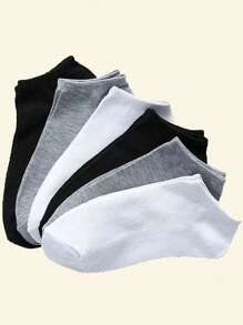 10/20/30 Pairs Unisex Casual Solid Color Breathable Versatile Ankle Socks - Multicolor - View 12