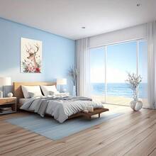 Watercolor Deer With Antlers And Flowers. Large Wooden Framed Wall Painting Artist Home Decoration Oil Painting - Bedroom, Bathroom, Living Room, Office, Kitchen, Christmas Gifts - 1 Piece