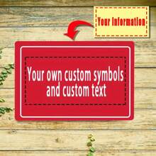 1pc Customized Name Text, Personalized Outdoor Or Indoor Metal Sign Plate, Suitable For Home, Business, Courier And Road Signs, 8x12 Inch - Multicolor - View 1