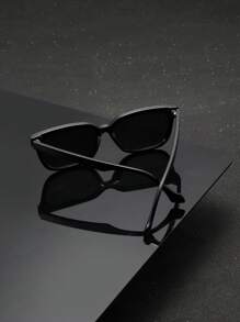 1 PC Men's Fashion Eyewear Acrylic Basic Classic Casual Rectangle Black Glasses For Holiday Outings, Outfits And Holiday Gifts