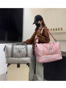 1 pieza Bolsa de viaje de tela con velas mejorada, bolsa de fitness, bolsa de fin de semana, bolsa de mano de gran capacidad y duradera