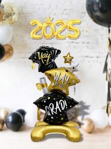 kumozawa 2026 Graduation Party Balloon Set, Prom Decorations 2026, Graduation Gifts, Party Decor, Class Of 2026 - Black Gold - View 4