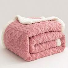 Fluffy Sofa Blanket, - Soft And Cozy Tufted Plush Wool Blanket, Perfect For All Seasons, Thick And Warm Blanket (Pink, Beige, Coffee, 150 X 200 Cm) - 粉紅色150*200cm - 查看 2