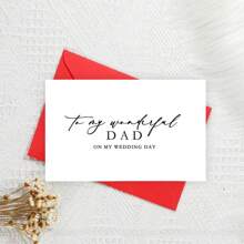 To My Wonderful Dad, On My Wedding Card, Minimalist Wedding Day Card Set, To My Parents Wedding Day Card - Multicolor - View 5