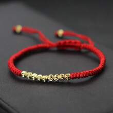 Classic Good Luck Red Thread Bracelet Adjustable Men Small Beads Armband Red Black Lucky Bracelet For Party Jewelry ﻿ - Single Layer Adjustable Hand Strap - View 9