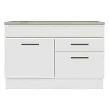 Gabinete Bajo Cocina Madesa Agata 120cm Con Encimera Bb Color Blanco - Blanco - Ver 2