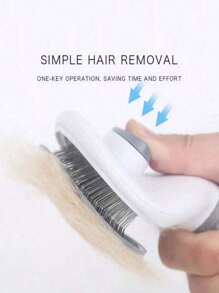 1 Stück Selbstreinigende Slicker Bürste - Mühelos Fellpflege & Fellwechsel Kontrolle für Hunde, Katzen & Kaninchen - Belebende Massagebürste, ideal für Tiere mit langem oder kurzem Fell