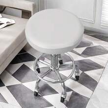 1/2/4/6 件圆形椅套，PU 皮革圆形凳套，适用于旋转可调节实验室凳，适合室内和室外