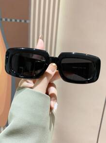 Y2K Sporty Street Style Square Plastic Sunglasses, Retro Fashion Classic Unisex Outdoor Travel Beach Vacation Casual Outfit Decoration Summer UV Protection Driving Glasses