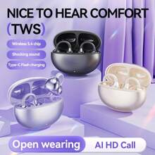 SENBOWE 2025 新款 AI 语言翻译耳机，三合一无夹翻译耳机，144 种语言实时双向翻译设备，高清音质，长续航，智能降噪，230mAh