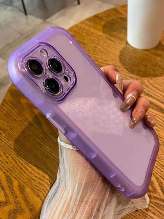 Transparent Pink Shockproof Creative Candy Painting Protective Phone Case, Compatible With IPhone 15 Pro Max, 13, 14, 11, 12, XS, XR, 7P, 8P, 12 Pro Max, 13 Pro Max, 14 Pro Max, 13, 14, 11, 12, 14. Cute And Fashionable Thick Soft Silicone Phone Cover, Anti-Drop Waterproof Scratch Resistant