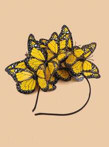 Butterfly Fascinator Hat Monarch Butterfly Headband Crown Tea Party, Garden Party, Butterfly Themed Parties Costume Headpiece Halloween - A - View 9