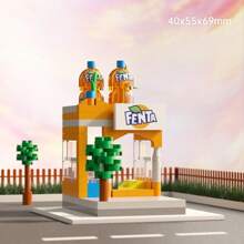 1 Set ABS City Street Scene Building Block Kits, DIY Autumn Flower House, Barista Time Milk Tea Cafe, Fun Small Construction Toys, Develop Hands-On Skills, Creative Home Decor, Gift For Birthday, Holiday, Adults